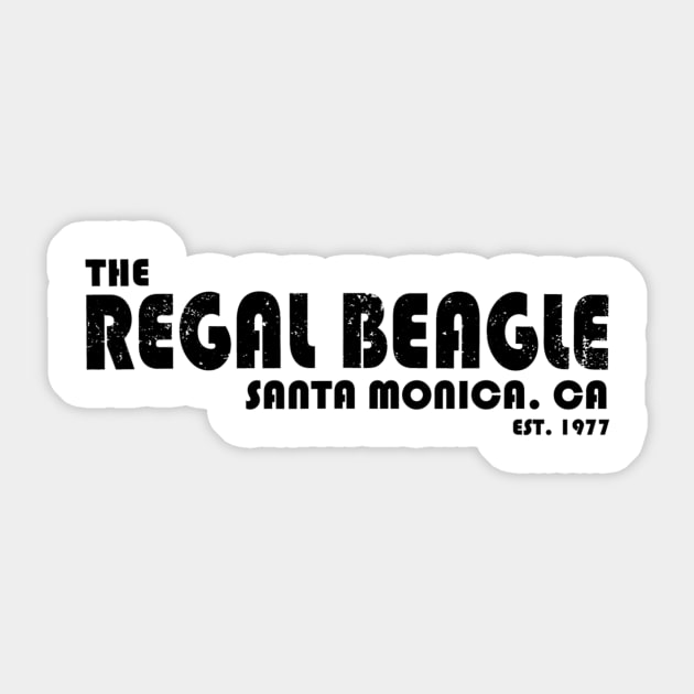 The Regal Beagle Est 1977 Sticker by Greatmanthan